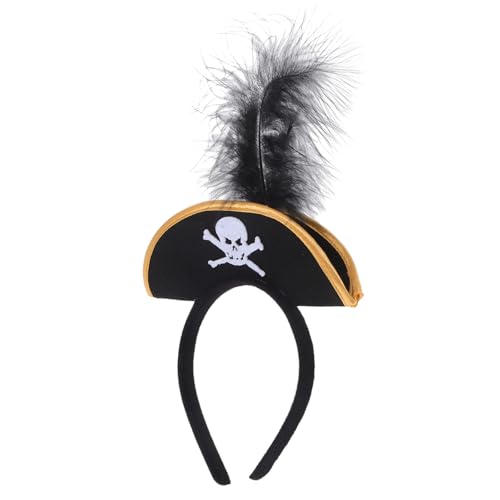 HEALSOPTHY Piraten Stirnband mit Feder Piratenhut für Rollenspiel und Halloween Kostüm Zubehör für Party Karneval Cosplay und Festliche Anlässe HEALSOPTHY Piraten Stirnband mit Feder Piratenhut für Rollenspiel und Halloween Kostüm Zubehör für Party Karneval Cosplay und Festliche Anlässe von HEALSOPTHY