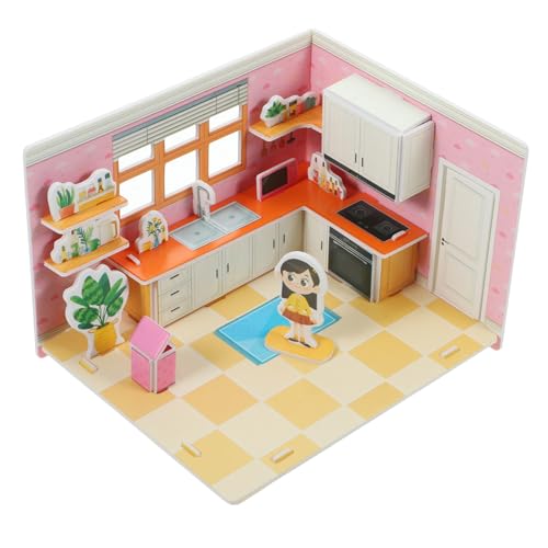HEALSOPTHY Puzzle Küchenmodell DIY Bastelset Papier Miniaturküche Kreativ Geschenk für Erwachsene als Tischdeko und Lernspielzeug HEALSOPTHY Puzzle Küchenmodell DIY Bastelset Papier Miniaturküche Kreativ Geschenk für Erwachsene als Tischdeko und Lernspielzeug von HEALSOPTHY