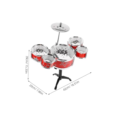 HEALSOPTHY Schlagzeug Set aus Kunststoff Mini Jazz Drum Kit mit Trommelstöcken Altersgerecht für Kleinkinder Fördert Rhythmus und Koordination Musikspielzeug für Jungen und Mädchen HEALSOPTHY Schlagzeug Set aus Kunststoff Mini Jazz Drum Kit mit Trommelstöcken Altersgerecht für Kleinkinder Fördert Rhythmus und Koordination Musikspielzeug für Jungen und Mädchen von HEALSOPTHY