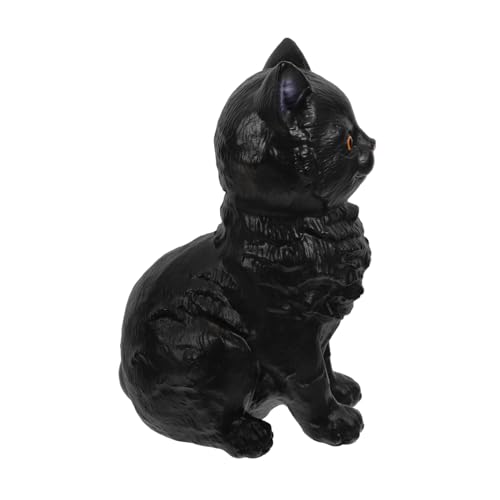 HEALSOPTHY Schwarzes Katzenspielzeug Cartoon Katzenminze Katzenfigur Katzentunnel Katzenbrunnen Geschwollene Untersetzer Kätzchendekor Katzenstatuen Echte Katzenstreu von HEALSOPTHY