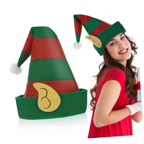 HEALSOPTHY Weihnachtsmütze aus Robustem Vliesstoff Gestreift Unisex Weihnachtskostüm Festlich und Langlebig Geeignet für Erwachsene Party Accessoire und Geschenkidee HEALSOPTHY Weihnachtsmütze aus Robustem Vliesstoff Gestreift Unisex Weihnachtskostüm Festlich und Langlebig Geeignet für Erwachsene Party Accessoire und Geschenkidee von HEALSOPTHY