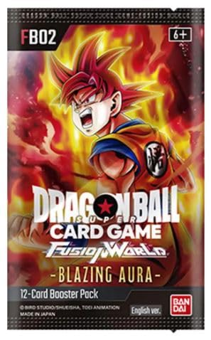 1er Dragon Ball SUPER Card Game - Fusion World: Blazing Aura - 1x Booster - [ FB-02 ] - ENGLISCH + Heartforcards® Versandschutz von HEART FOR CARDS