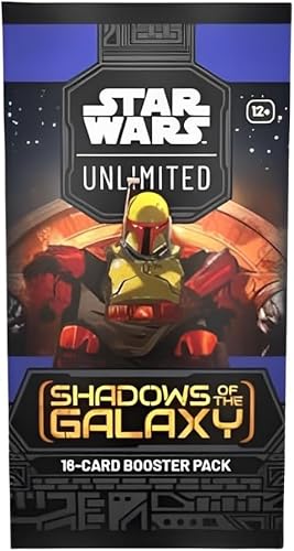 1x Star Wars: Unlimited Booster – Shadows of The Galaxy - 1 Booster - mit je 9 Karten - ENGLISCH + Heartforcards® Versandschutz von HEART FOR CARDS