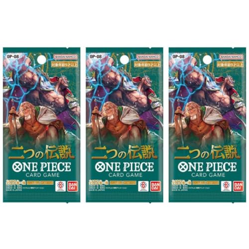 3X One Piece Card Game - Two Legends Booster OP-08-3X Booster-Packs a 6 Karten - Japanisch + Heartforcards® Versandschutz von HEART FOR CARDS