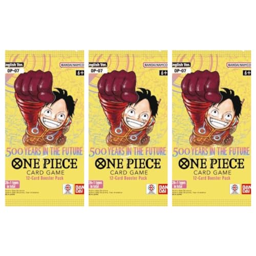 3X One Piece Card Game: 500 Years into The Future - OP07-3X Booster a 10 Karten - ENGLISCH + Heartforcards® Versandschutz von HEART FOR CARDS