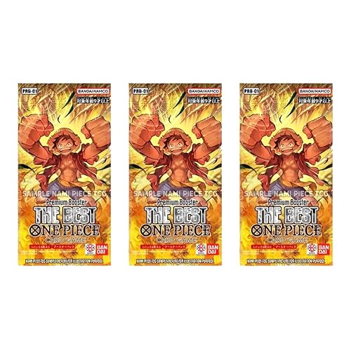 3X One Piece - The Best Premium Booster - PRB01 - JAPANISCH - 3 Booster mit a 6 Karten + Heartforcards® Versandschutz von HEART FOR CARDS