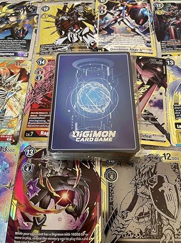 50 Digimon Karten - Englisch - Plus 5 Glitzernd Holographisch garantiert + Heartforcards® Versandschutz von HEART FOR CARDS