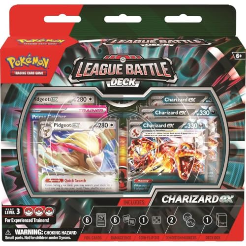 Charizard-ex League Battle Deck Pokémon (ENGLISCH) + Heartforcards® Versandschutz von HEART FOR CARDS