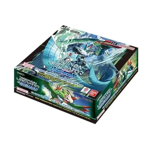 Digimon TCG Liberator Display – Collector's Display Box with Multiple Booster Packs | Rare Cards & Powerful Digimon | Perfect for TCG Enthusiasts and Collectors + Heartforcards® Versandschutz von HEART FOR CARDS