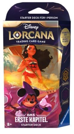 Disney LORCANA - DAS ERTSTE KAPITEL Deck - Deutsch+ Heartforcards® Versandschutz (Bernstein/Amethyst) von HEART FOR CARDS