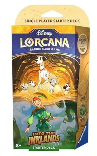 Disney Lorcana - Into The Inklands - Starter Deck - ENGLISCH + Heartforcards® Versandschutz (Amber/Emerald) von HEART FOR CARDS