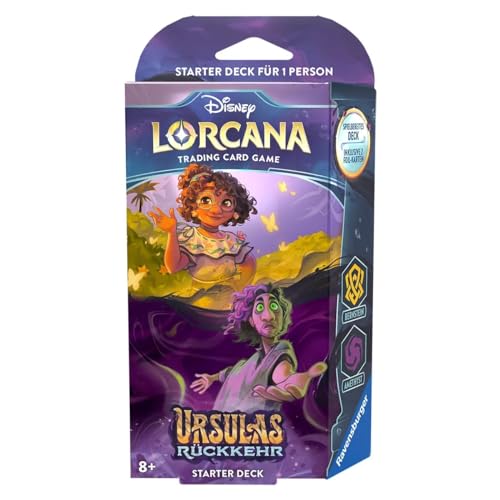 Disney Lorcana Starter Deck Chapter 4: URSULAS RÜCKKEHR : Bernstein & Amethyst - DEUTSCH + Heartforcards® Versandschutz von HEART FOR CARDS