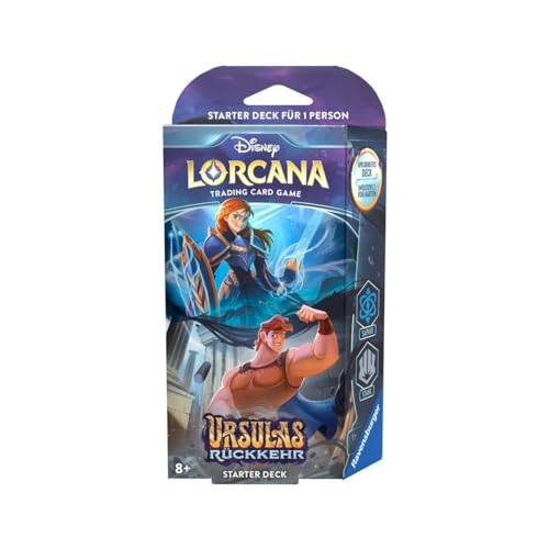 Disney Lorcana Starter Deck Chapter 4: URSULAS RÜCKKEHR : Saphir & Stahl - DEUTSCH + Heartforcards® Versandschutz von HEART FOR CARDS