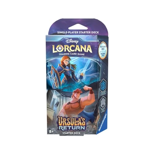Disney Lorcana Starter Deck Chapter 4: URSULAS Return : Saphire & Steel - ENGLISCH + Heartforcards® Versandschutz von HEART FOR CARDS
