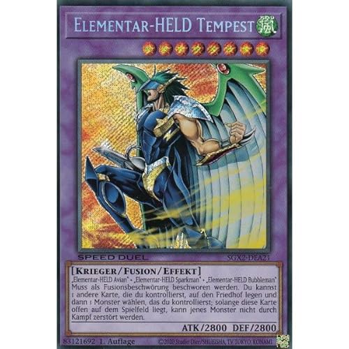 Elementar-HELD Tempest SGX2-DEA21 - Secret Rare - Sammlerstück Einzelkarte + Heartforcards® Versandschutz von HEART FOR CARDS