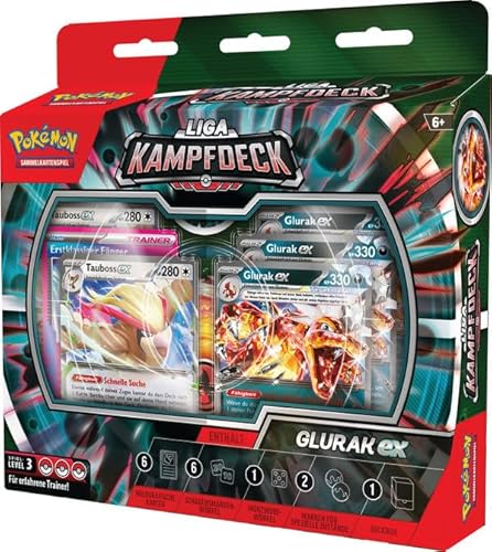 Glurak-ex Liga-Kampfdeck Pokémon (DEUTSCH) + Heartforcards® Versandschutz von HEART FOR CARDS