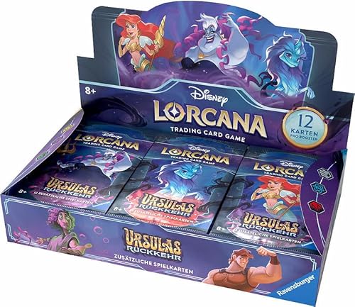 Lorcana Kapitel 4 Booster Display - URSULAS RÜCKKEHR - mit 24 Boostern a 12 Karten - DEUTSCH + Heartforcards® Versandschutz von HEART FOR CARDS