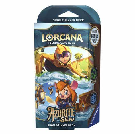 Lorcana TCG: Azurite Sea - Starter Deck ENGLISCH + Heartforcards® Versandschutz von HEART FOR CARDS