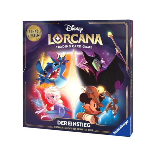 Lorcana: Der Einstieg 2-Spieler Starter - Display mit 2 Anfangsdecks, 4 Belohnungspäckchen, Spielfiguren, Spielbrett und Regelheft DEUTSCH + Heartforcards® Versandschutz von HEART FOR CARDS