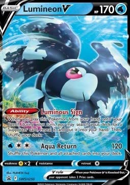 Lumineon V SWSH 250 - SWSH Black Star Promos - English + Heartforcards® Toploader von HEART FOR CARDS