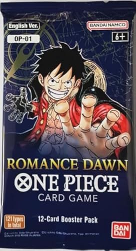 One Piece Card Game - OP-01 Romance Dawn – Booster mit 12 Karten - ENGLISCH + HeartForCards (1 Booster) von HEART FOR CARDS