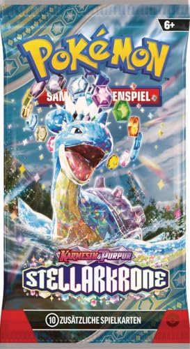 PKM Stellarkrone Booster mit 10 wertvollen Sammelkarten Karten Pack - DEUTSCH + Heartforcards® Versandschutz von HEART FOR CARDS