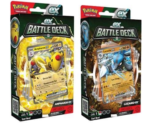 POKÉMAN - EX-KAMPFDECKS Mai 2023 - AMPHAROS + Lucario Bundle - DEUTSCH + HEARTFORCARDS VERSANDSCHUTZ von HEART FOR CARDS