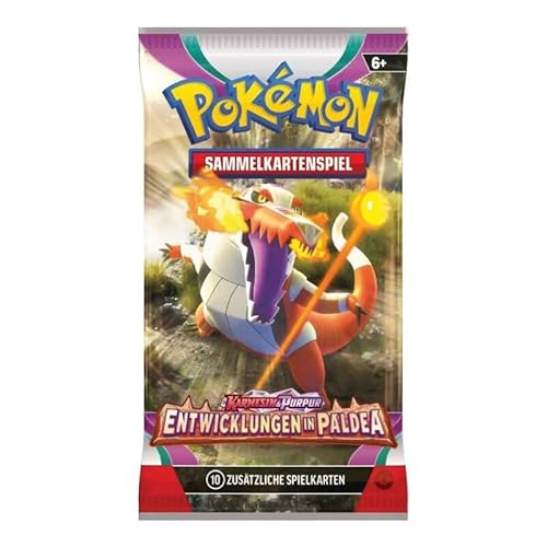 Pokeman - Entwicklungen in Paldea Booster Pack (SV02) - Deutsch + HeartForCards Versandschutz (1 Booster) von HEART FOR CARDS