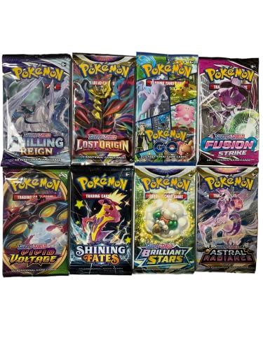 Pokeman Mystery Booster (zufällige Englische Booster) + Heartforcards® Versandschutz (10 Booster) von HEART FOR CARDS