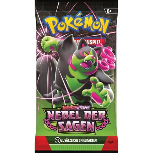 Pokemon Karmesin & Purpur: Nebel der Sagen - KP6.5 - Booster - mit 10 Karten pro Booster - DEUTSCH + Heartforcards® Versandschutz von HEART FOR CARDS