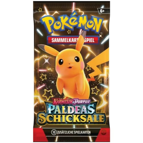 Pokemon PALDEAS SCHICKSALE Booster mit 10 wertvollen Sammelkarten - DEUTSCH + Heartforcards® Versandschutz von HEART FOR CARDS