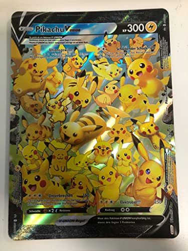 Pokemon Pikachu V-Union SWSH140 Promo Karte Oversize - Deutsch + 1 x Heartforcards Toploader von HEART FOR CARDS