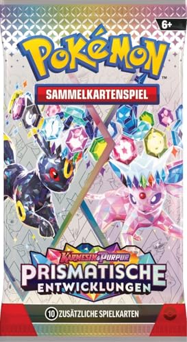 Pokémon Prismatische Entwicklungen | 1 Boosterpack (Deutsch) | Special Edition mit Evoli-Entwicklungen | 10 Sammelkarten + Online-Code mit Heartforcards® Versandschutz von HEART FOR CARDS