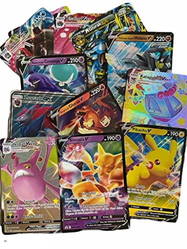 Pokemon XXL Karten Deutsch 3er-Pack Jumbo Oversized Zufällige Rarität V/VMAX/Holo/EX/GX + Heartforcards® Versandschutz von HEART FOR CARDS