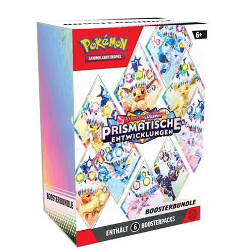 Prismatische Entwicklungen Pokémon TCG | Booster Bundle (6 Booster) | Deutsche Version | + Heartforcards® Versandschutz von HEART FOR CARDS