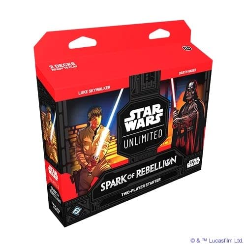 Star Wars TCG: Unlimited - Spark of Rebellion - für 2-Spieler-Starter Set - ENGLISCH + Heartforcards® Versandschutz von HEART FOR CARDS