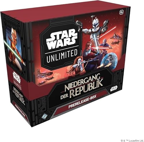 Star Wars Unlimited: Niedergang der Republik Pre-Release Box DEUTSCH | 6 Booster Packs + Heartforcards® Versandschutz von HEART FOR CARDS