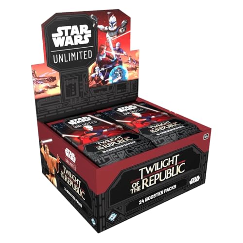 Star Wars Unlimited: Twilight of The Republic Display ENGLISCH | 24 Booster Packs + Heartforcards® Versandschutz von HEART FOR CARDS