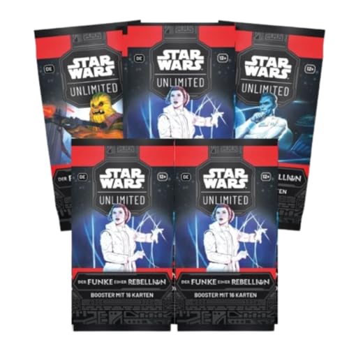 Star Wars: Unlimited - 10x Der Funke der Rebellion - Booster mit 16 Karten - DEUTSCH + Heartforcards® Versandschutz (10) von HEART FOR CARDS