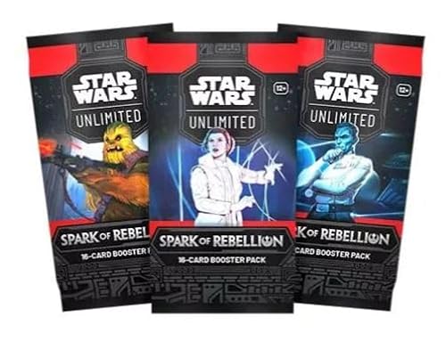 Star Wars: Unlimited - 10x Spark of Rebellion Booster mit 16 Karten - ENGLISCH + Heartforcards® Versandschutz (10) von HEART FOR CARDS