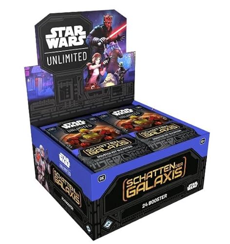 Star Wars: Unlimited Display – Schatten der Galaxis - Booster Display - mit 24 Boostern je 9 Karten - DEUTSCH + Heartforcards® Versandschutz von HEART FOR CARDS