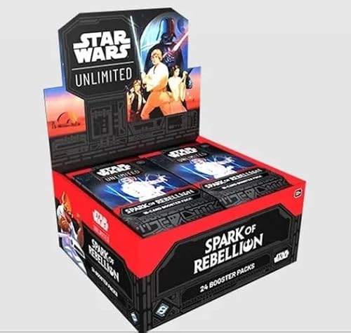 Star Wars: Unlimited - Spark of Rebellion Booster Display mit 24 Booster a 16 Karten - ENGLISCH + Heartforcards® Versandschutz von HEART FOR CARDS