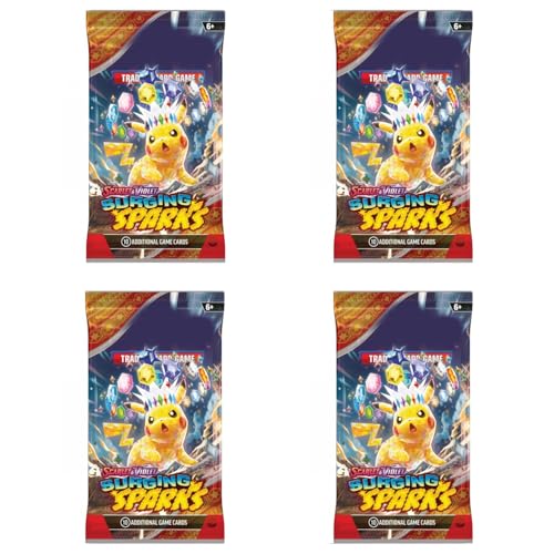 Surging Sparks Booster | 4X Booster Pack ENGLISCH + Heartforcards® Versandschutz von HEART FOR CARDS