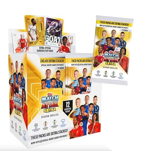 Topps Match Attax EXTRA UEFA Champions League TC 2024/2025 | 24er Display | 288 Karten | Perfekt für Sammler & Spieler + Heartforcards® Versandschutz von HEART FOR CARDS