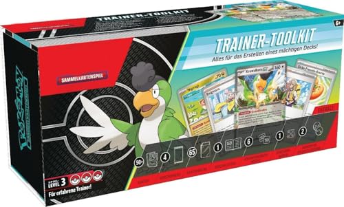 Trainer Toolkit 2024 DEUTSCH | Komplett-Set für Deckbau mit 4 Boosterpacks, Krawalloro-ex & Zubehör + Heartforcards® Versandschutz von HEART FOR CARDS