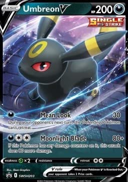 Umbreon V SWSH 203 - SWSH Black Star Promos - English + Heartforcards® Toploader von HEART FOR CARDS