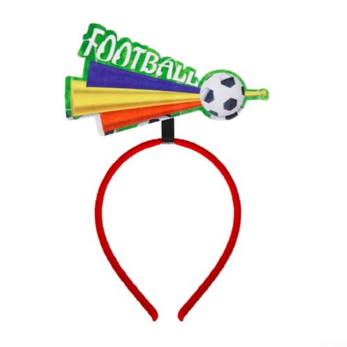 HEBEOT Auffälliges Haarband für Fußball-Fans, Fußballspiel-Kopfbedeckung, Fußball-Elemente-Design (B) von HEBEOT