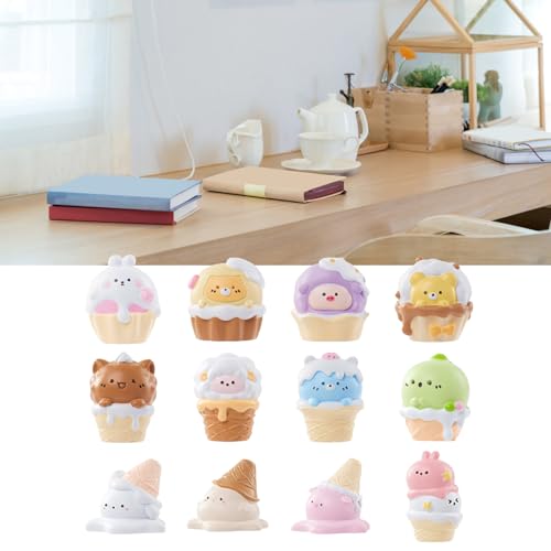 Eiscreme-Spielzeug-Blindbox, Sammlerstücke, Miniaturen für Heim- und Bürodekoration, 12 Stück (12PCS) von HEEPDD