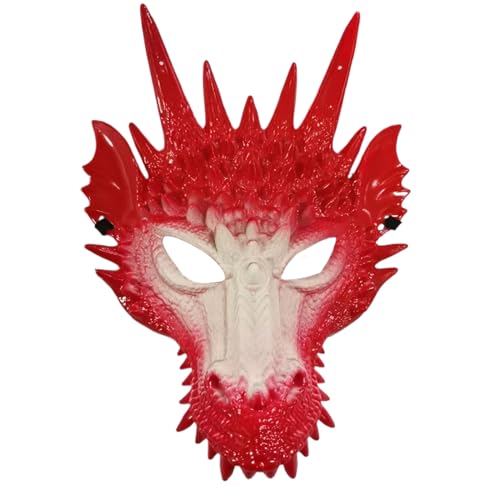 HEEZOU Drachenkopfmaske Für Kinder Erwachsene Halloween Festival Party Drachenmaske Cosplay Kostüm Halloween Cosplay Kostüm von HEEZOU