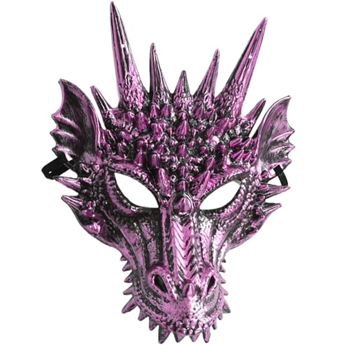 HEEZOU Drachenkopfmaske Für Kinder Erwachsene Halloween Festival Party Drachenmaske Cosplay Kostüm Halloween Cosplay Kostüm von HEEZOU